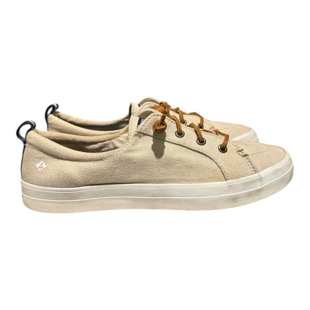 Sperry Top Sider Women’s Crest Vibe Linen Sneakers Boat Memory Foam Size 9.5 M - Picture 2 of 9